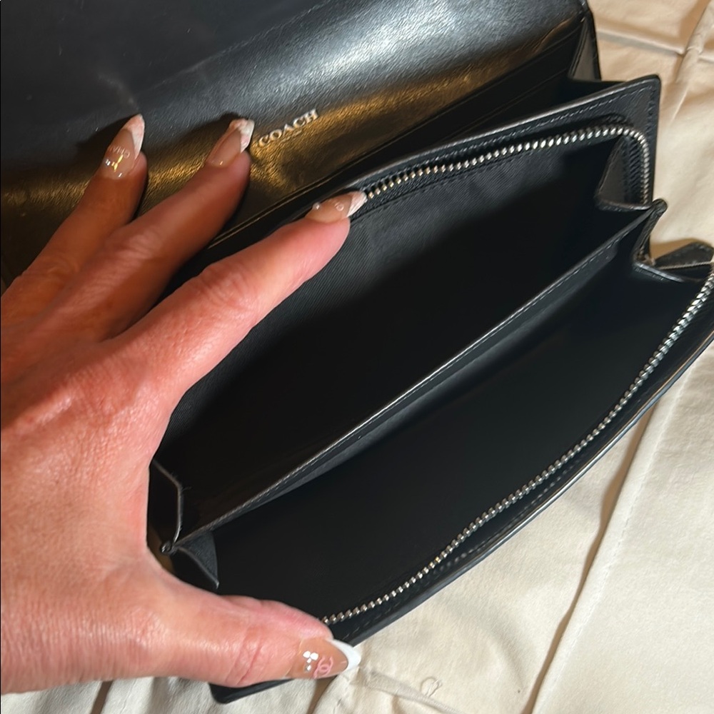 Coach Black Long Wallet with Signature Monogram - Picture 10 of 14